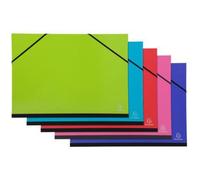 Exacompta - Réf. 25729E - 1 carton à dessin Iderama - avec élastiques - intérieur papier blanc - dos toilé - dimensions 32 x 45 cm - format à classer A3 (297 x 420 mm) - couleurs aléatoires