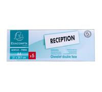 EXACOMPTA Lot de 5 chevalets double face horizontal A4 - Cristal