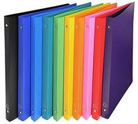 EXACOMPTA Lot de 5 Classeurs Polypro souple 4 anneaux 15 mm dos 20 mm A4 Coloris aléatoire