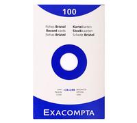 Exacompta Lot De 5 Étuis De 100 Fiches Bristol Blanc 125/200