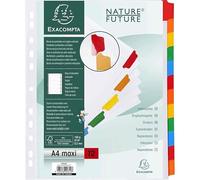 Exacompta exacompta intercalaires en carton, a4 maxi, 12 touches noir G