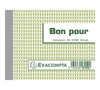 Exacompta Manifold Réf. 13150E Bon pour 50 feuillets numérotés autocopiants 105 x 135 mm FSC France