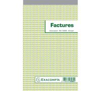 EXACOMPTA Manifold Factures 22x13,5cm collé en tête 50 feuillets dupli autocopiants