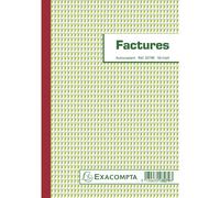 EXACOMPTA Manifold Factures avec mention TVA 21x14,8cm 50 feuillets tripli autocopiants