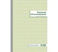 EXACOMPTA Manifold Factures micro-entrepreneur 29,7x21cm 50 feuillets dupli autocopiants