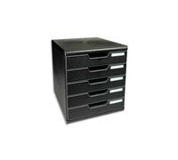 Exacompta Module De Classement 5 Tiroirs Format A4+ Dimensions 28,8 X 32 X 35 Noir