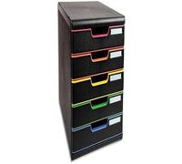 EXACOMPTA Module de classement Modulo - 5 tiroirs Noir Arlequin