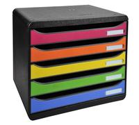 Exacompta Module de classement Big Box Couleur - 5 tiroirs à l'italienne - Arlequin
