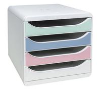 Exacompta Module de classement Big Box 4 tiroirs Autentik - Couleurs assorties