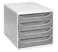 Exacompta Module de classement Big Box 4 tiroirs - corps et tiroirs gris