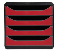 EXACOMPTA Module de classement Big Box 4 tiroirs Iderama - Rouge carmin