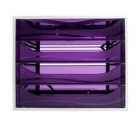 EXACOMPTA Module de classement Ecobox Linicolor 4 tiroirs - Violet