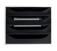 EXACOMPTA Module de classement Ecobox Office 4 tiroirs - Noir