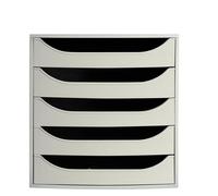 EXACOMPTA Module de classement Ecobox+ Office 5 tiroirs - Gris