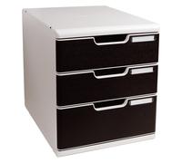 Exacompta Module de classement Modulo 3 tiroirs - Noir