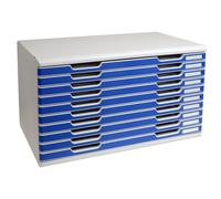 EXACOMPTA Module de classement Modulo Office 10 tiroirs A3 - Bleu