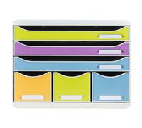 EXACOMPTA Module de classement Store Box 6 tiroirs Pop N'Co - Couleurs assorties