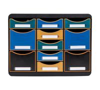 EXACOMPTA Module de classement Storebox Multi 11 tiroirs Neo Deco - Couleurs assorties