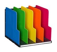 Exacompta Modulotop - Trieur 5 divisions A4+ en polystyrène (Ange Bleu) H25,5×L28,8×P30 cm