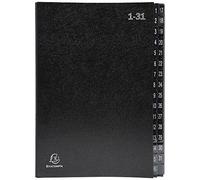 Exacompta Trieur rigide Ordonator économique 32 compartiments numériques 24 x 32 Noir