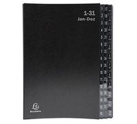 Exacompta Ordonator 57044E Trieur rigide économique 32 compartiments alphanumériques 24 x 34 Noir