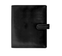 Exacompta - 82191E - Organiseur Exatime 21 Napoli - Cuir pleine fleur - 19 x 23 cm - Semainier Septembre 2024 à décembre 2025 - 16 mois - Coloris noir