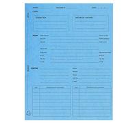 Exacompta 445102e pack de 25 chemise artonnée sans rabat pour avocats 25 x 32 cm turquoise G