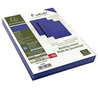 EXACOMPTA Pack de 100F EVERCOVER pour reliure A4 270 g Bleu Foncé