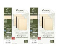 EXACOMPTA Pack de 100F EVERCOVER pour reliure A4 270 g Ivoire (Lot de 2)