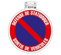 EXACOMPTA Panneau adhésif défense de stationner 20 cm - Rouge
