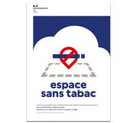 EXACOMPTA Panneau polypropylène non adhésif Périmètre espace sans tabac - A4