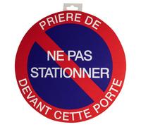 EXACOMPTA Panneau polypropylène non adhésif Prière de ne pas stationner devant cette porte 30 cm - Rouge
