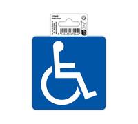 Exacompta Panneau PVC adhésif Accès handicapés antidérapant 10 x 10 cm Bleu