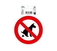 EXACOMPTA Panneau PP adhésif antidérapant Déjéctions canines int. 10cm - Rouge