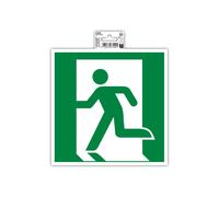 EXACOMPTA Panneau PP adhésif antidérapant évacuation gauche 20x20 cm - Vert