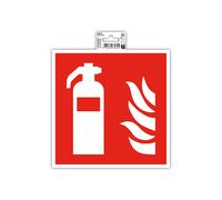 Exacompta Panneau autocollant EXTINCTEUR Réf. 67031E PVC anti-dérapant résistant UV 20x20 cm Rouge