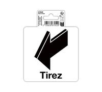 EXACOMPTA Panneau PP adhésif antidérapant flèches tirez 10 cm - Noir