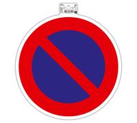 EXACOMPTA Panneau PP adhésif antidérapant Interdiction de stationner 30 cm - Rouge