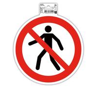 EXACOMPTA Panneau PP adhésif antidérapant interdit de marcher / circuler 20 cm - Rouge