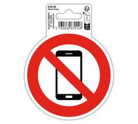EXACOMPTA Panneau PP adhésif antidérapant Téléphone mobile interdit 10 cm - Rouge