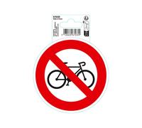 EXACOMPTA Panneau PP adhésif antidérapant Vélos interdits 10cm - Rouge