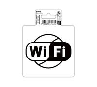 Exacompta Pictogramme adhésif WIFI – Panneau PVC antidérapant 10×10 cm Noir