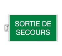 EXACOMPTA Panneau PP adhésif Issue de Secours 35x20 cm - Vert