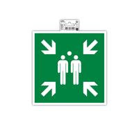 EXACOMPTA Panneau PP adhésif Point de rassemblement 20x20 cm - Vert