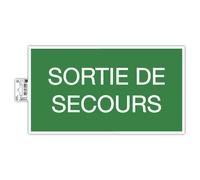 EXACOMPTA Panneau PVC adhésif Issue de Secours 35x20 cm - Vert