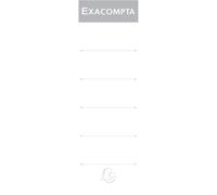 EXACOMPTA Paquet 10 étiquettes classeur a levier dos de 80mm - Blanc
