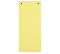 EXACOMPTA Paquet 100 fiches intercalaires horizontales unies perforées - 105x240mm - Jaune