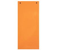 EXACOMPTA Paquet 100 fiches intercalaires horizontales unies perforées - 105x240mm - Orange