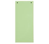 EXACOMPTA Paquet 100 fiches intercalaires horizontales unies perforées - 105x240mm - Vert