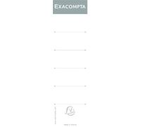 EXACOMPTA Paquet de 10 étiquettes autocollantes pour classeur a levier dos de 70mm Blanc